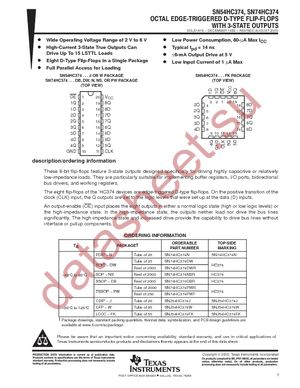 SN74HC374PWR datasheet  